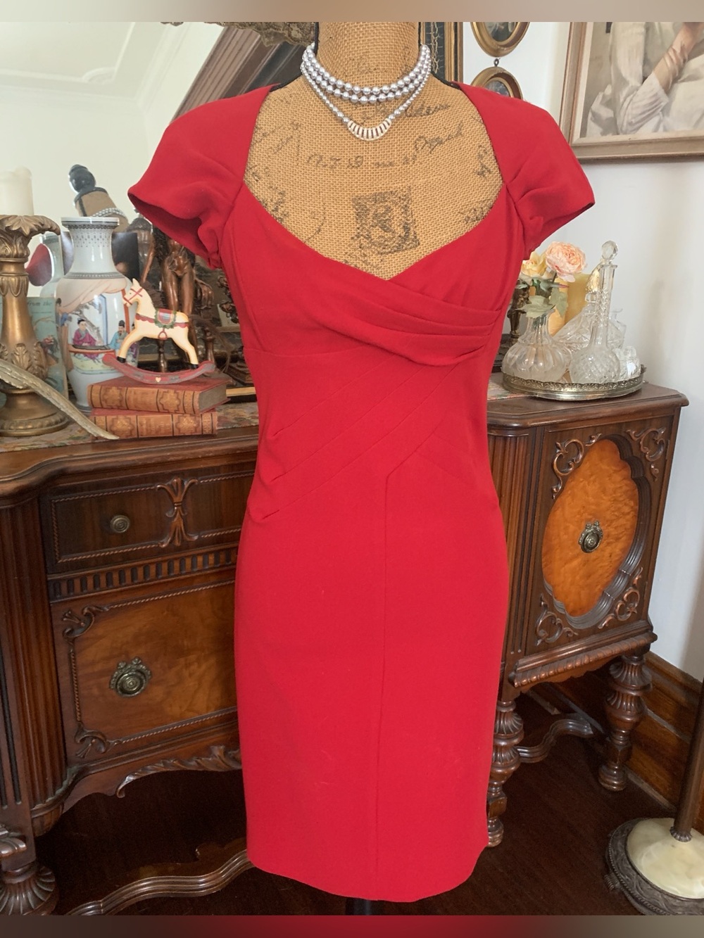 Vintage Classy 40's-50's-inspired Pin-up Valentine’s Christmas New Year’s Dress